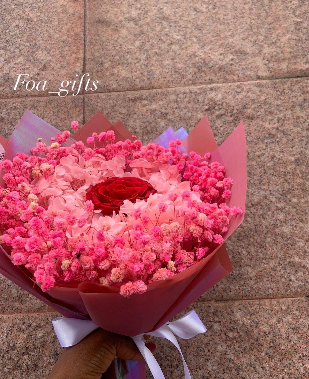 Pink roses surprise office delivery anniversary gift Abuja Lagos Nigeria FOA_gifts