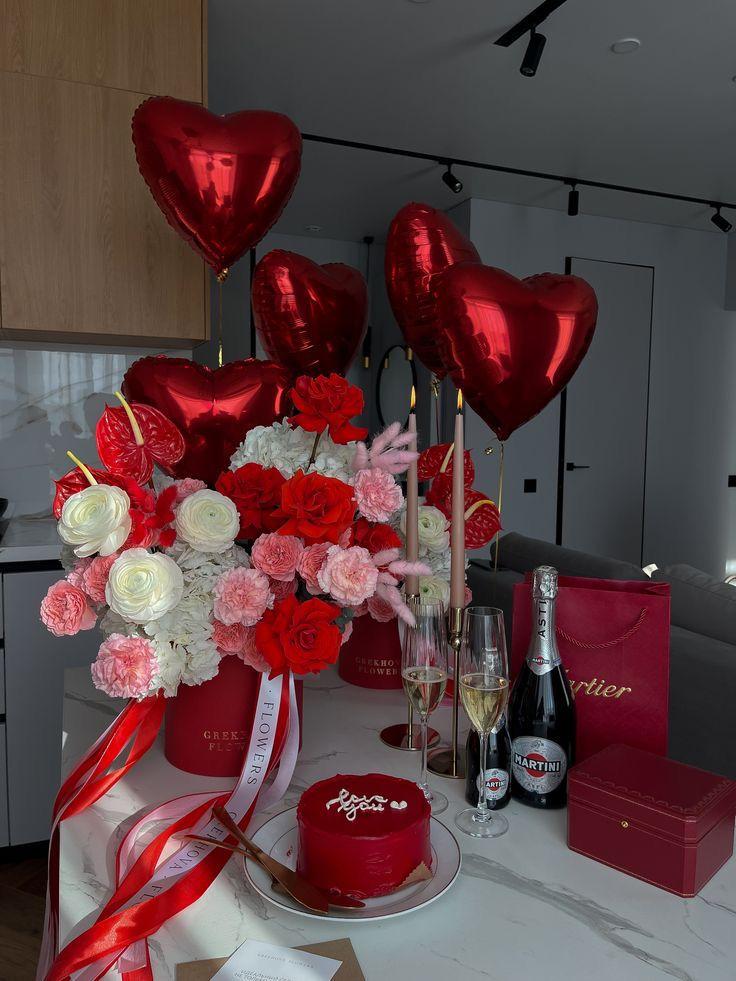 Curated Valentine's Day luxury gift box with roses perfume chocolates Abuja Nigeria FOA_gifts